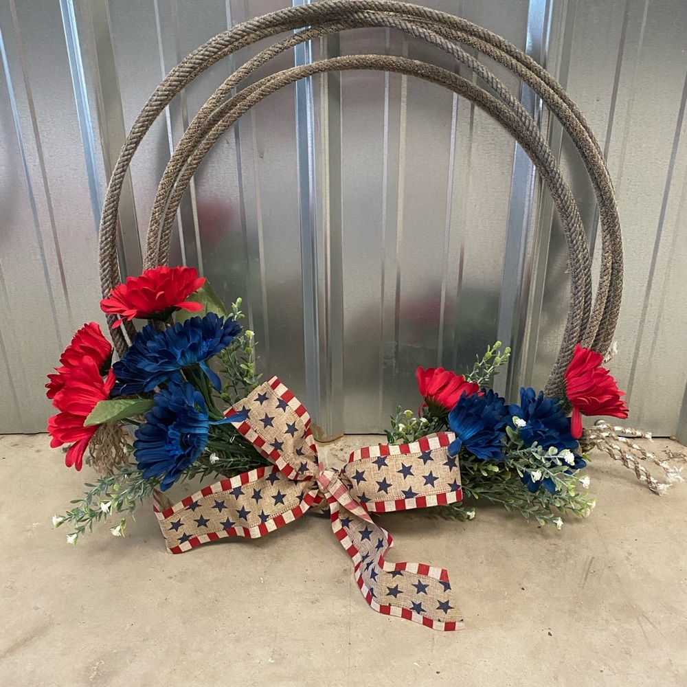 Red, White & Blue Rope Wreath